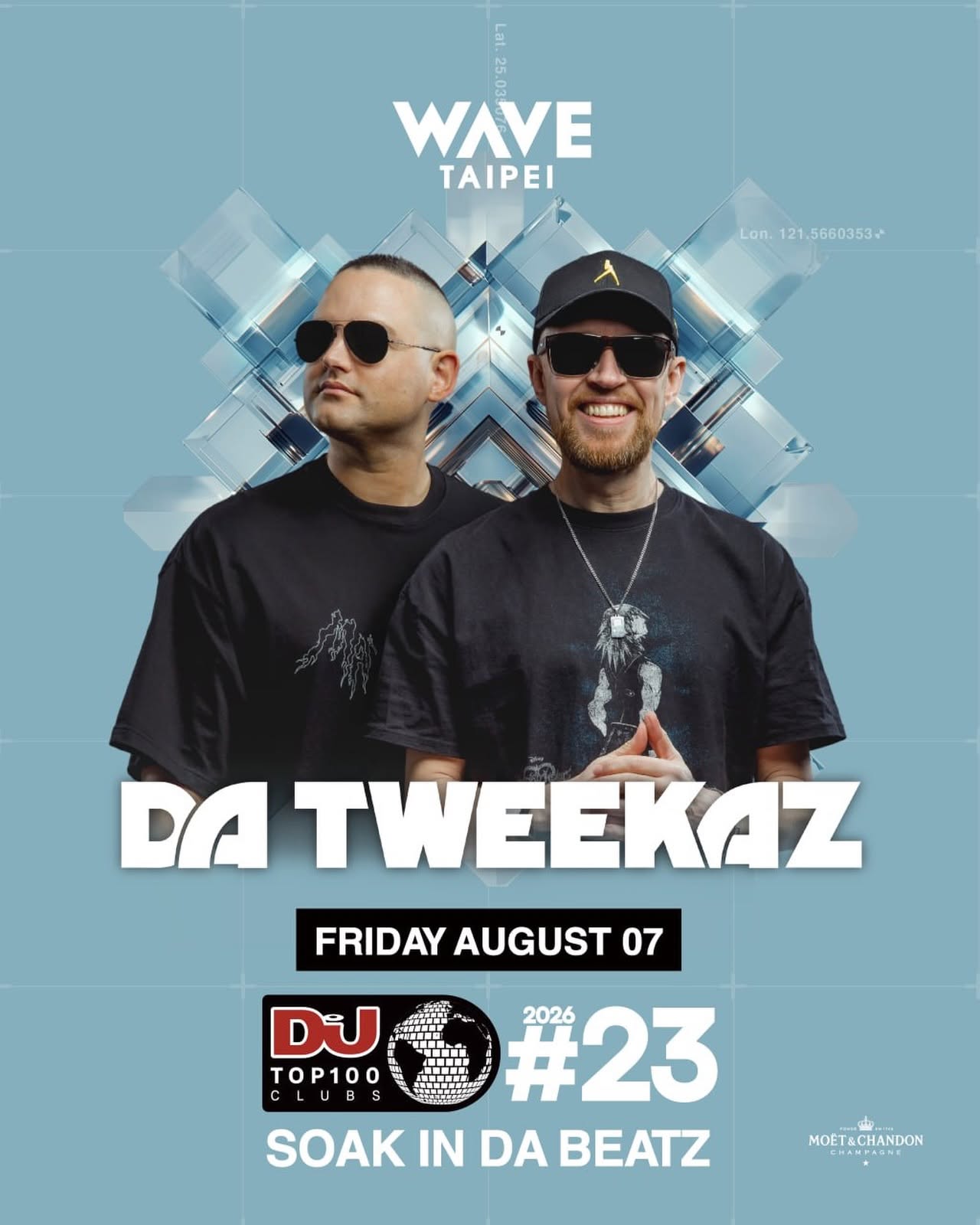 WAVE CLUB Taipei 2026 年 8 月 7 日 Da Tweekaz 活動海報